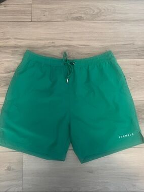YoungLA Teal-Green Men's Swim Trunks